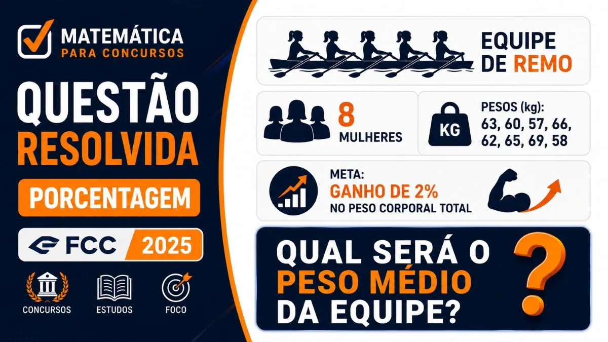 Questão Resolvida de Porcentagem e Média Aritmética