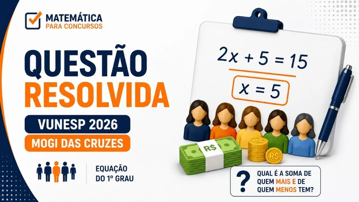 Equação do 1º Grau - Banca VUNESP