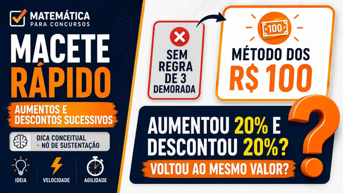 Aumentos e Descontos Sucessivos Macete dos 100