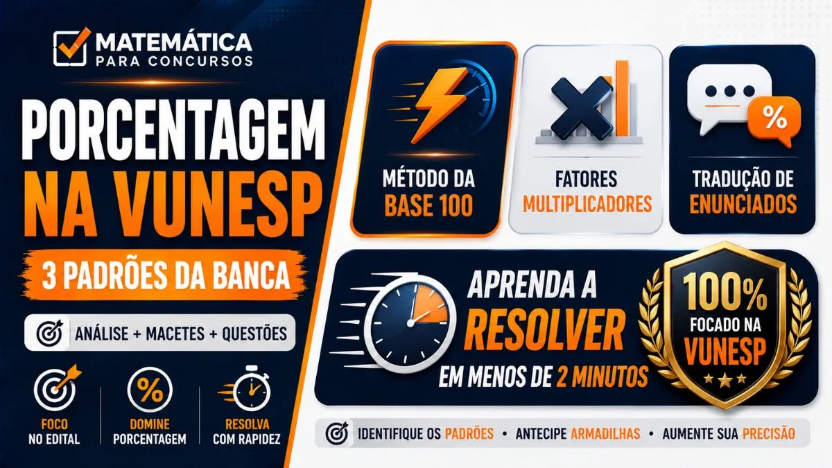 Porcentagem na Vunesp