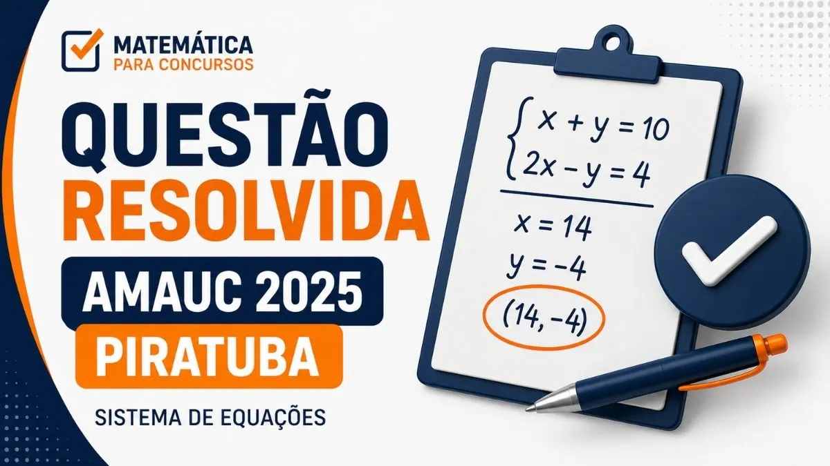 Questão Resolvida: Sistema de Equações do 1º Grau